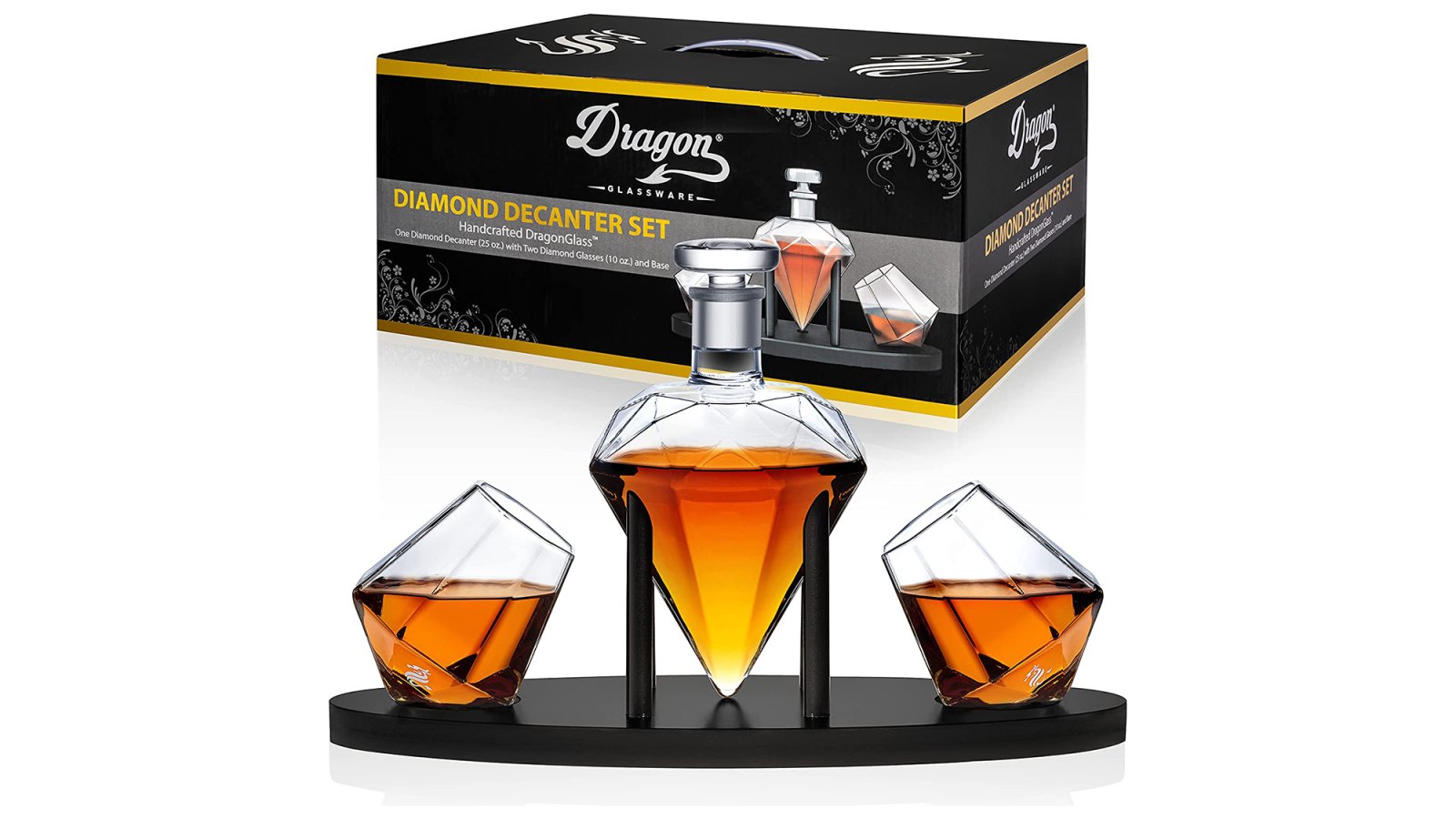 Dragon Glassware Diamond Decanter Set