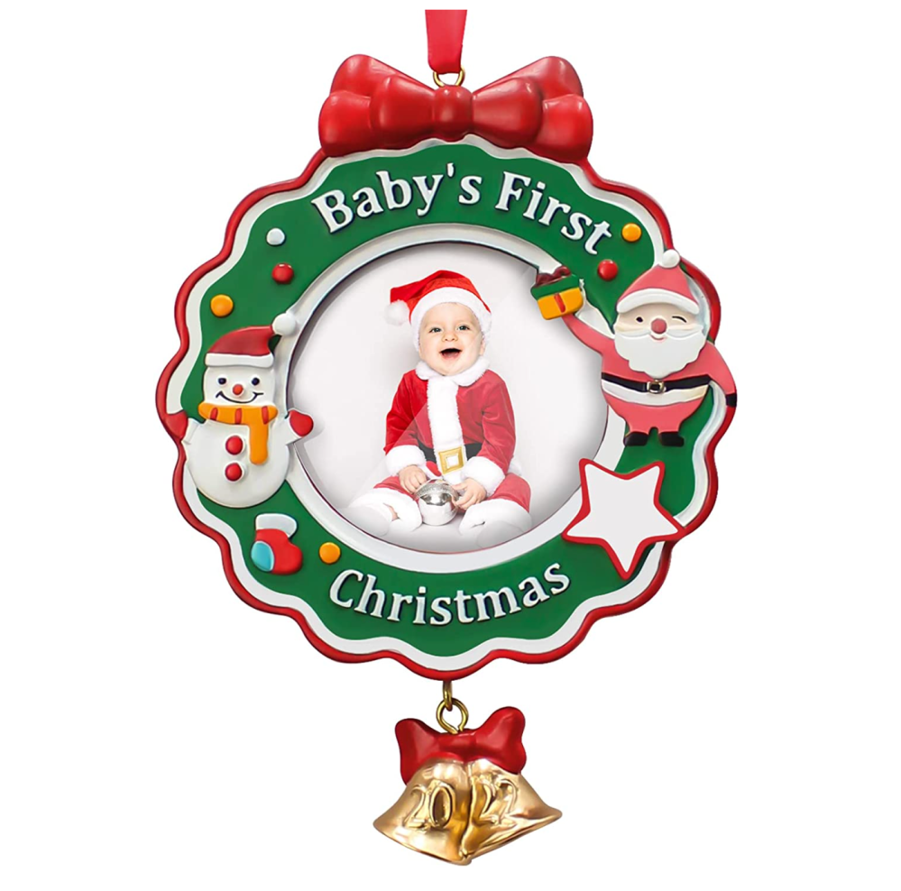 EOMEOH My Very First Christmas Baby Photo Frame Ornament