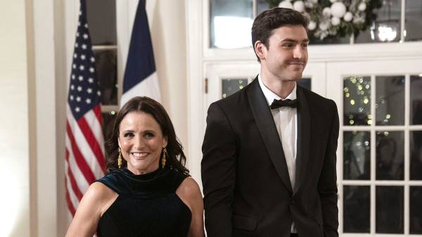 Feature Julia Louis-Dreyfus Holds Hands With Son Charlie Hall at White House State Dinner