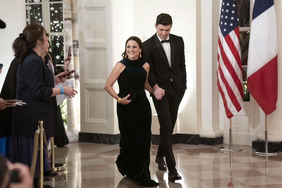 Hand in Hand Julia Louis-Dreyfus Holds Hands With Son Charlie Hall at White House State Dinner
