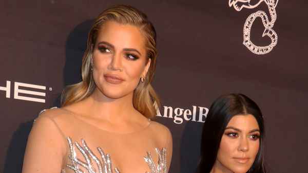 Khloe Says She Didn't Like Kourt's Wedding Dress silver peek a boo dress