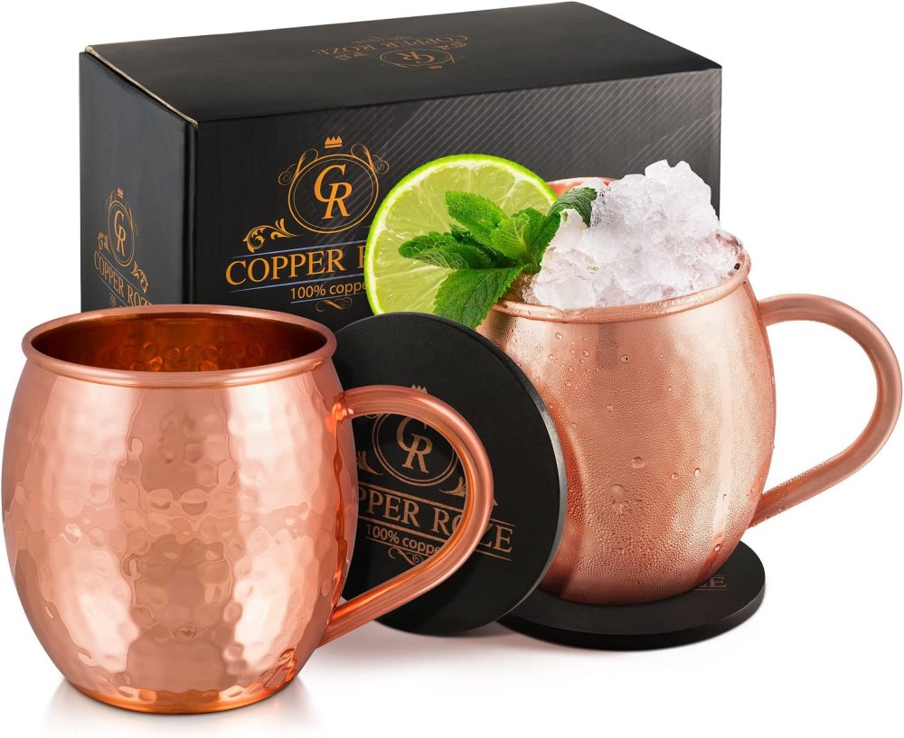 KoolBrew Copper Roze Moscow Mule Copper Mug Set