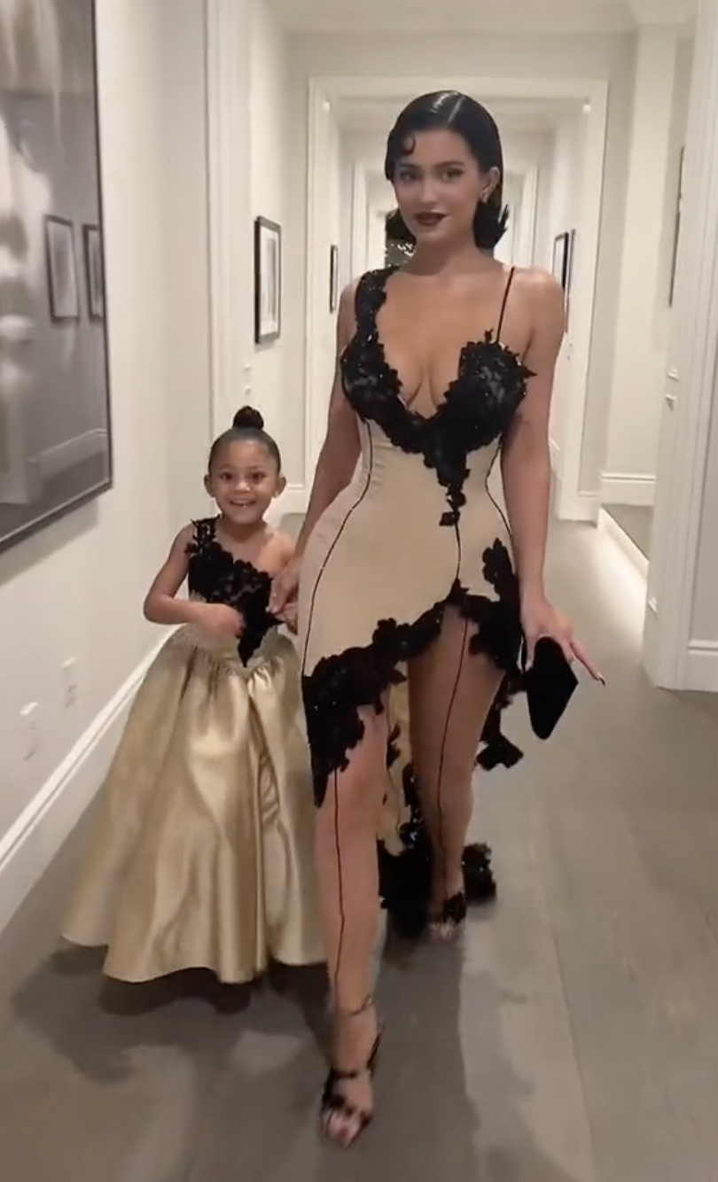 Kylie Jenner and Stormi Match in Mugler