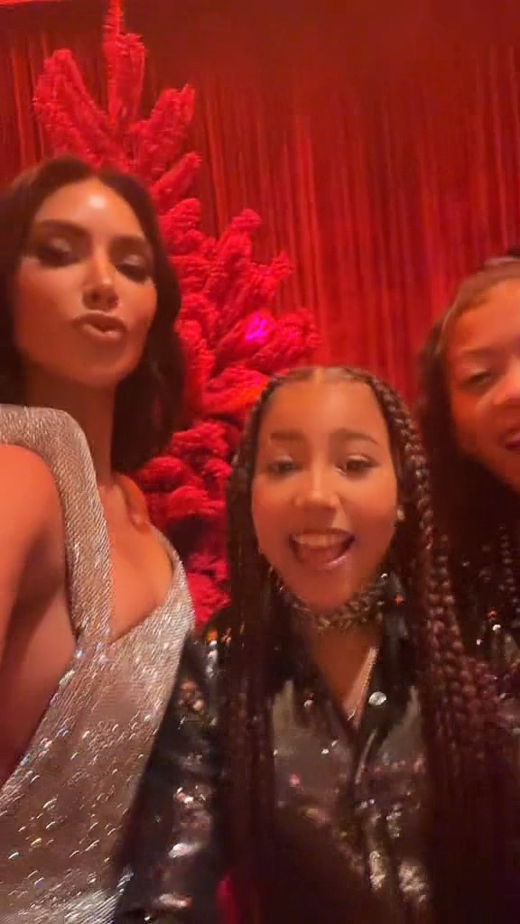 Ladies in Red! Inside the Kardashian-Jenner Christmas Eve Party- Sia Performance, Ball Pit and More - 223
