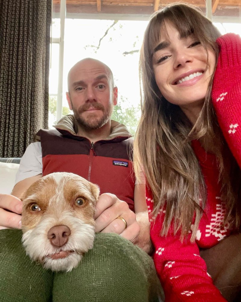Lily Collins and Charlie McDowell Lily Collins Instagram Stars Celebrating Holiday Seasons With Their Beloved Pets