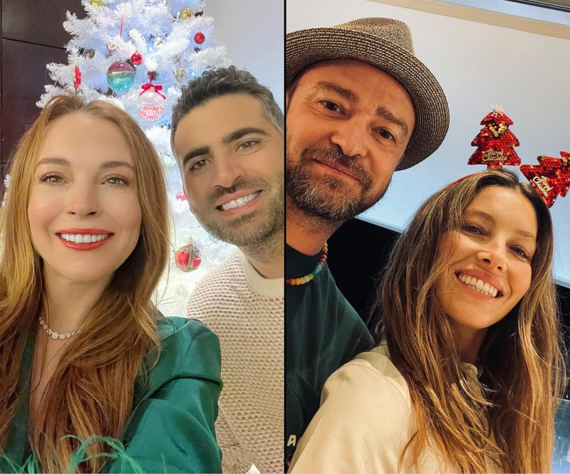 Lindsay Lohan!  Justin Timberlake!  Yıldızlar Noel'i Nasıl Kutluyor 2022 - 259