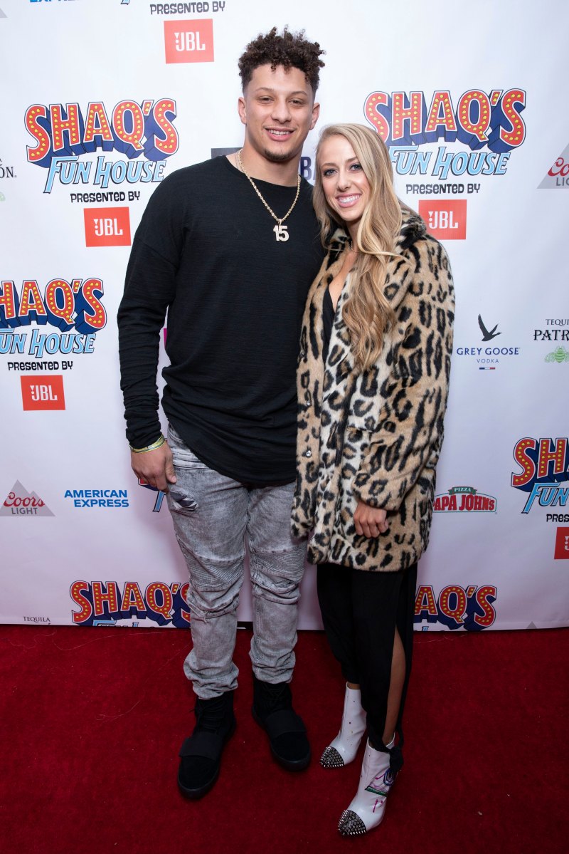 Patrick and Brittany Mahomes Christmas Gallery on the red carpet