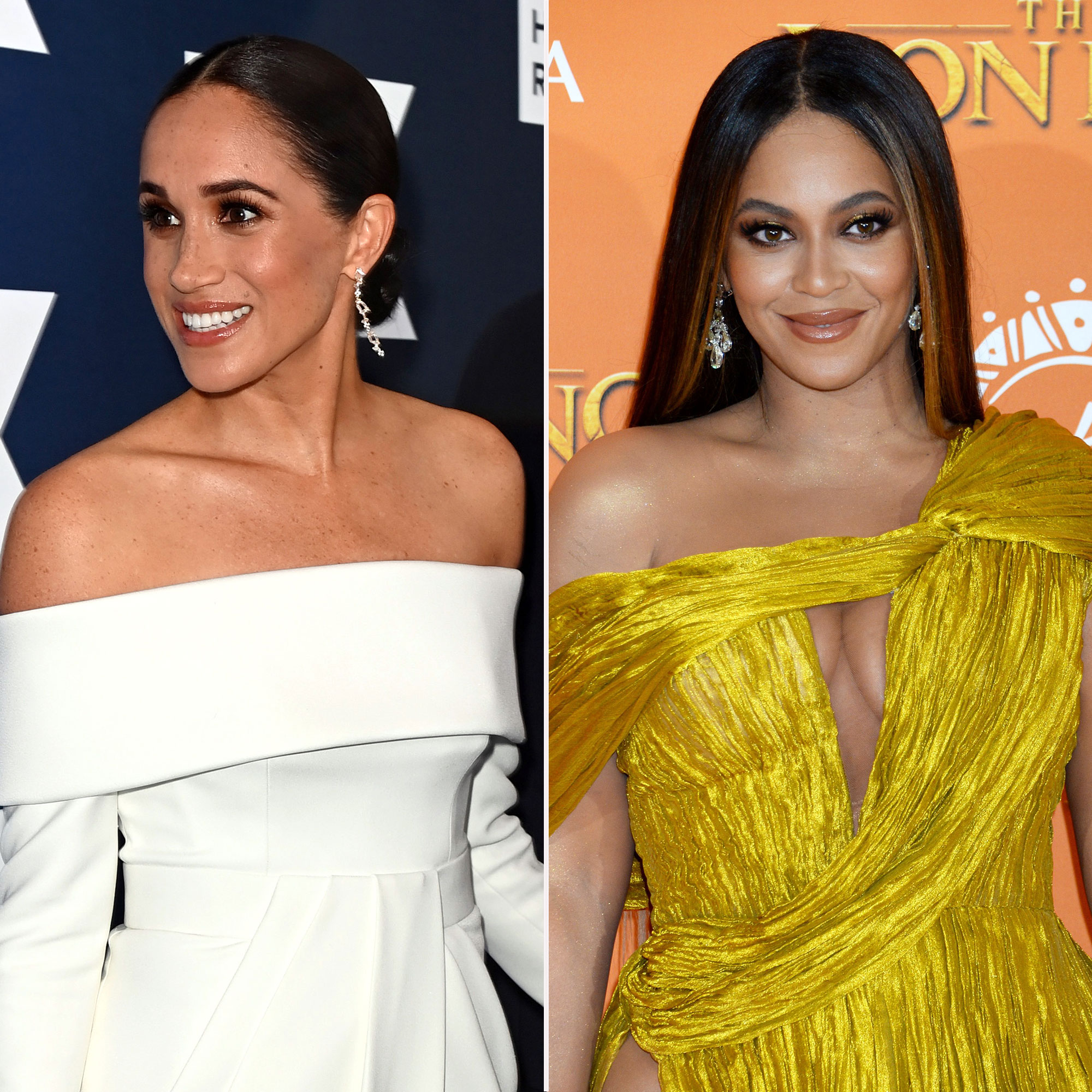 Meghan Markle Reveals Text Beyonce Sent Her After 2021 Tell-All Interview: 'She Wants Me to Feel Safe' yellow chiffon dress
