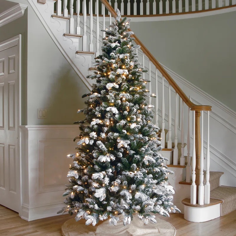 Mercury Row® Artificial Fir Frosted Christmas Tree with Lights