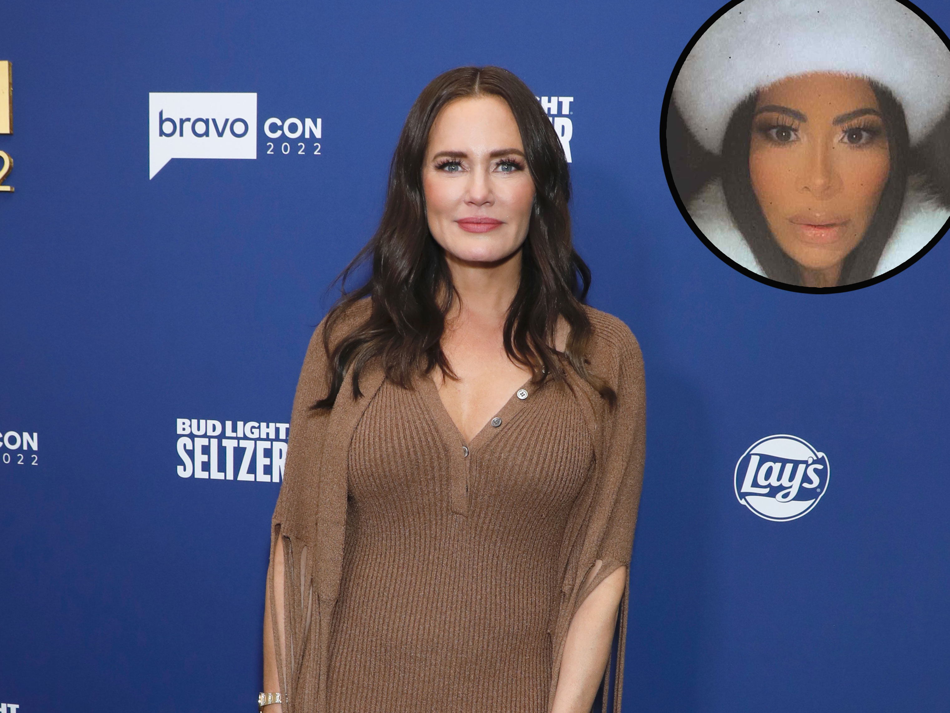 Meredith Marks Weighs In on Whether Jen Shah Will Be at the 'RHOSLC' Season 3 Reunion tan sweater dress