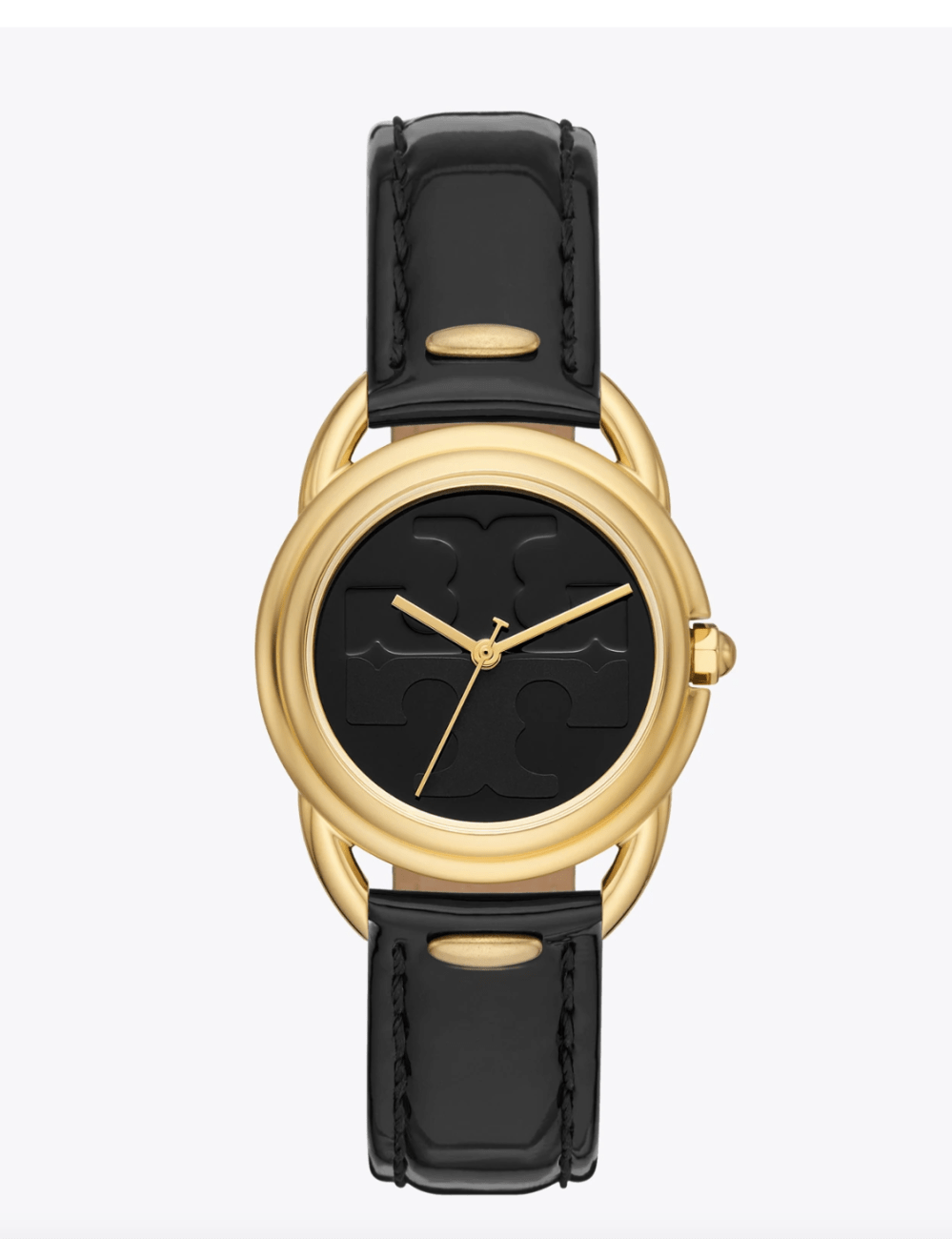 Miller Watch, Black Patent Leather:Gold-Tone Stainless Steel