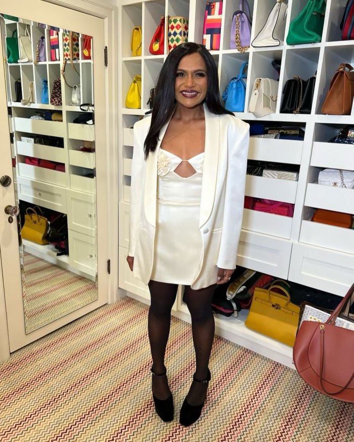 Mindy Kaling Wears White, Steps Out of Her 'Comfort Zone': Pic | Us Weekly