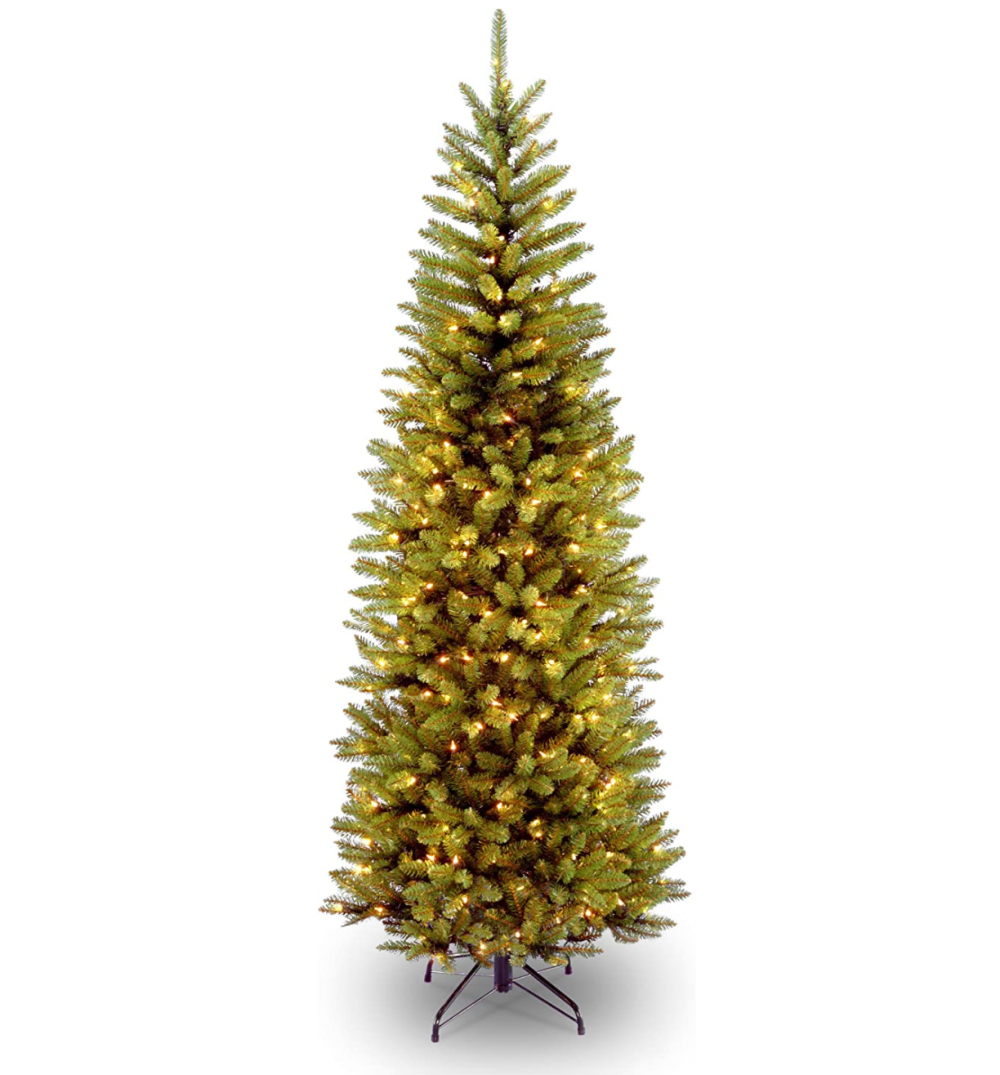 National Tree Company Artificial 6.5' Pre-Lit Slim Christmas Tree