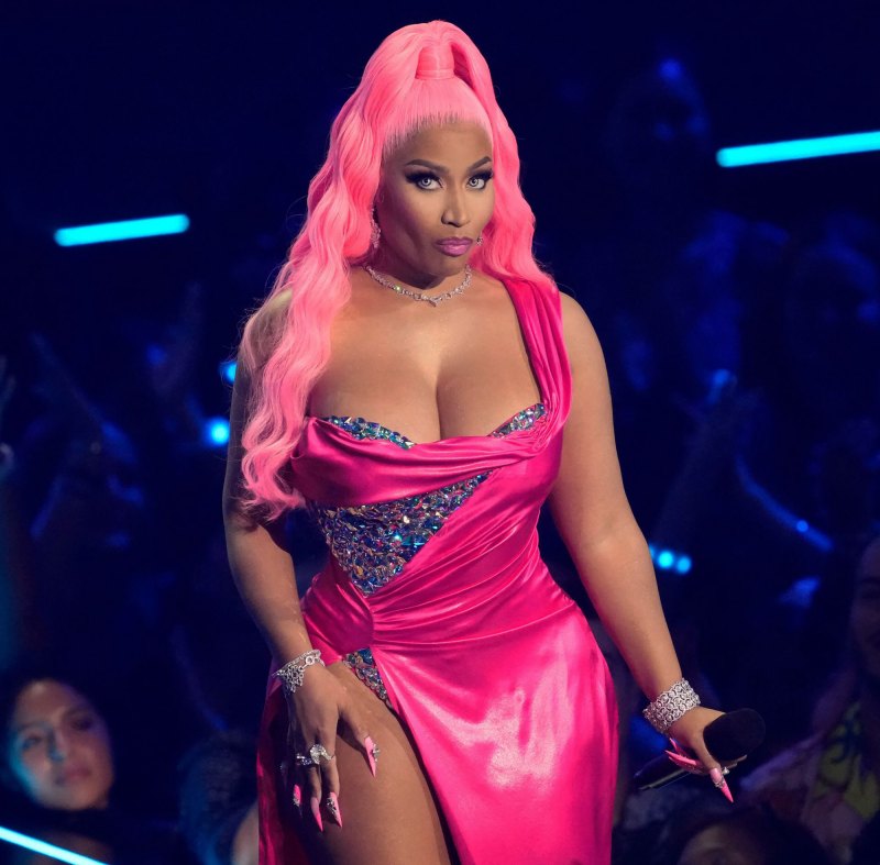Nicki Minaj Through the Years 2022 VMA's hot pink dress
