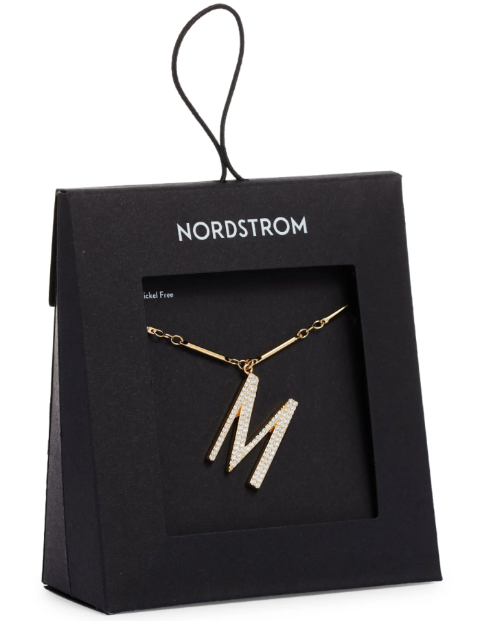 Nordstrom Cubic Zirconia Initial Pendant Necklace