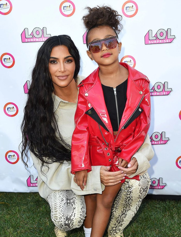 North West Uses Mom Kim Kardashians Beauty Products to Draw on Brother Psalm Face in TikTok Prank 177