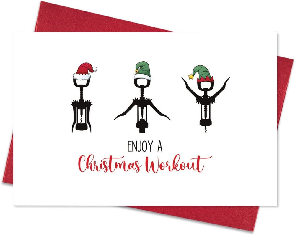 Ogeby Funny Christmas Workout Card