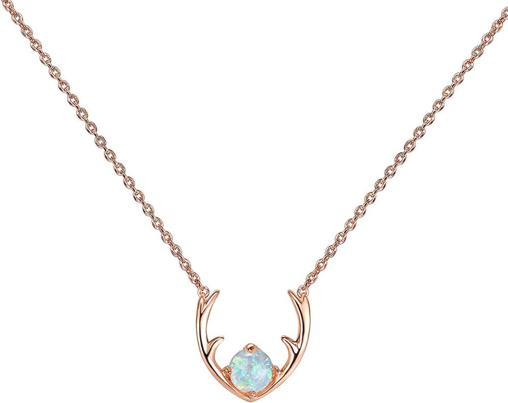PAVOI 14K Gold Plated Created Opal Necklace