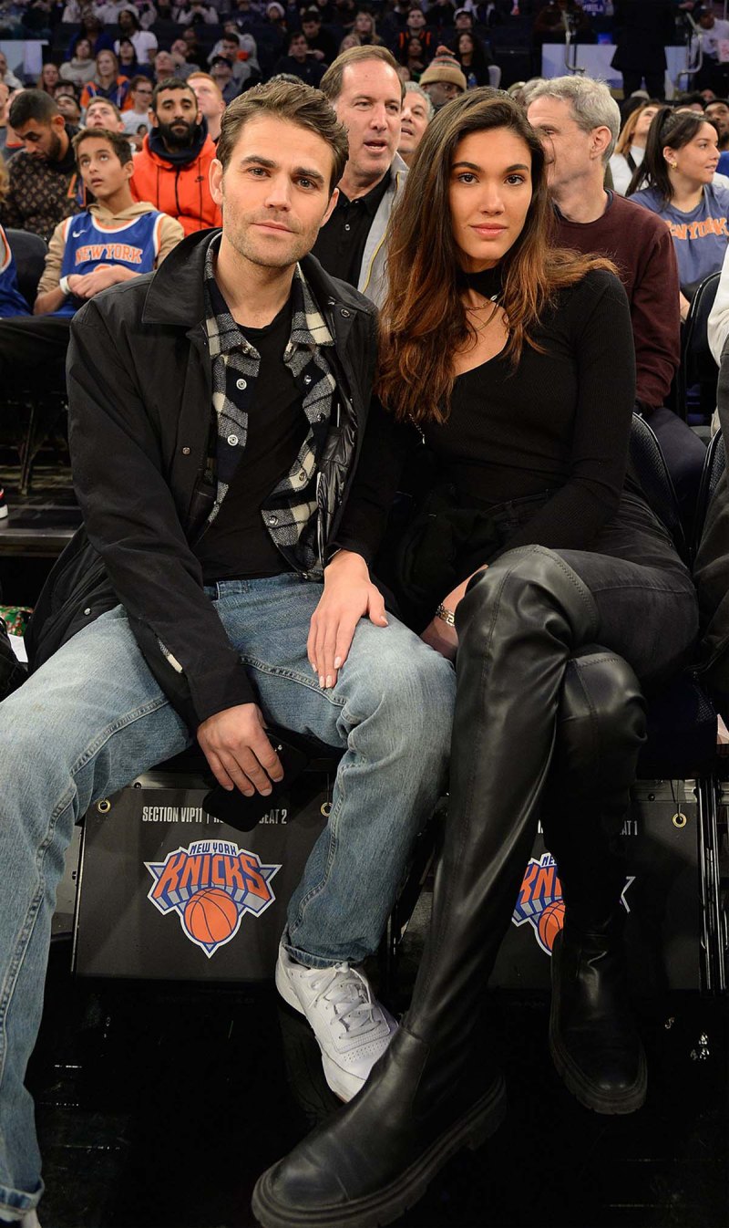 Paul Wesley and Natalie Kuckenburg Take Romance to the Knicks Game for 1st Christmas Together