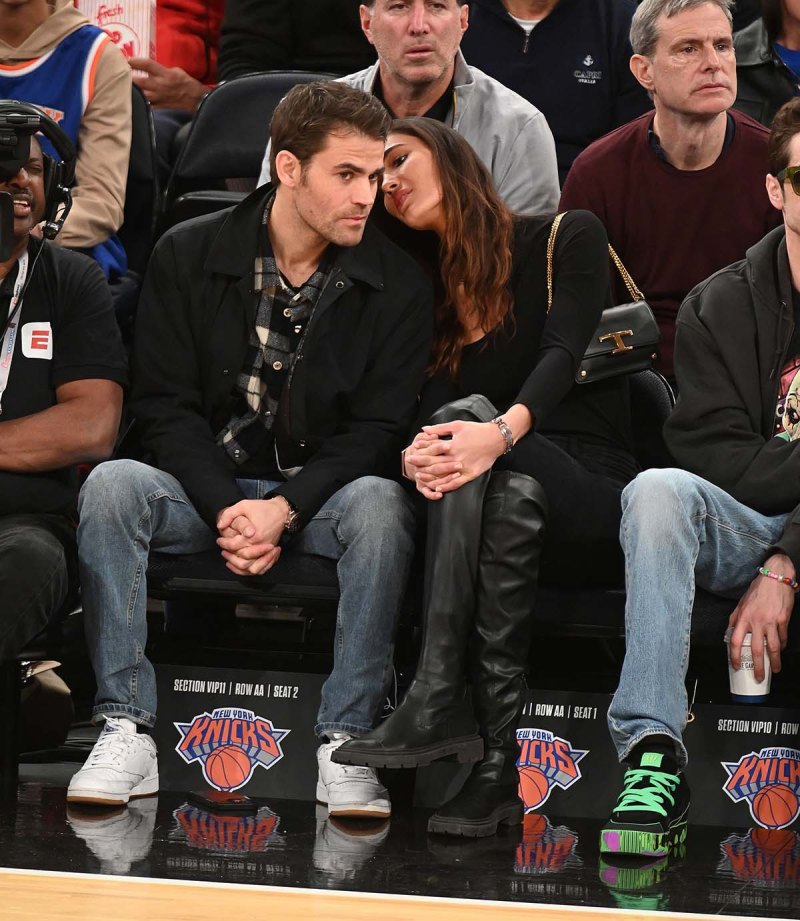 Paul Wesley and Natalie Kuckenburg Take Romance to the Knicks Game for 1st Christmas Together