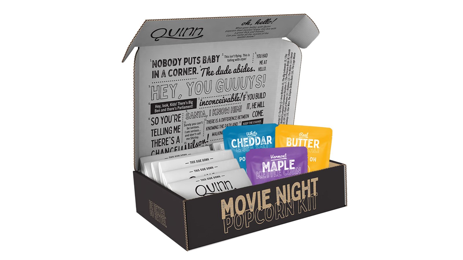 Quinn Movie Night Microwave Popcorn Variety Pack