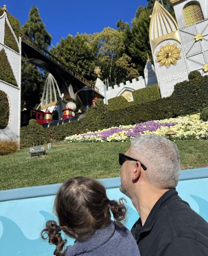 Sam Esmail and daughter at Disneyland in December 2022