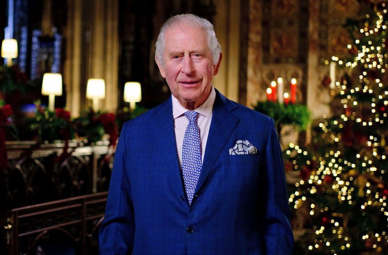 Royal Tributes to Queen Elizabeth II After Her Death blue polka dot tie