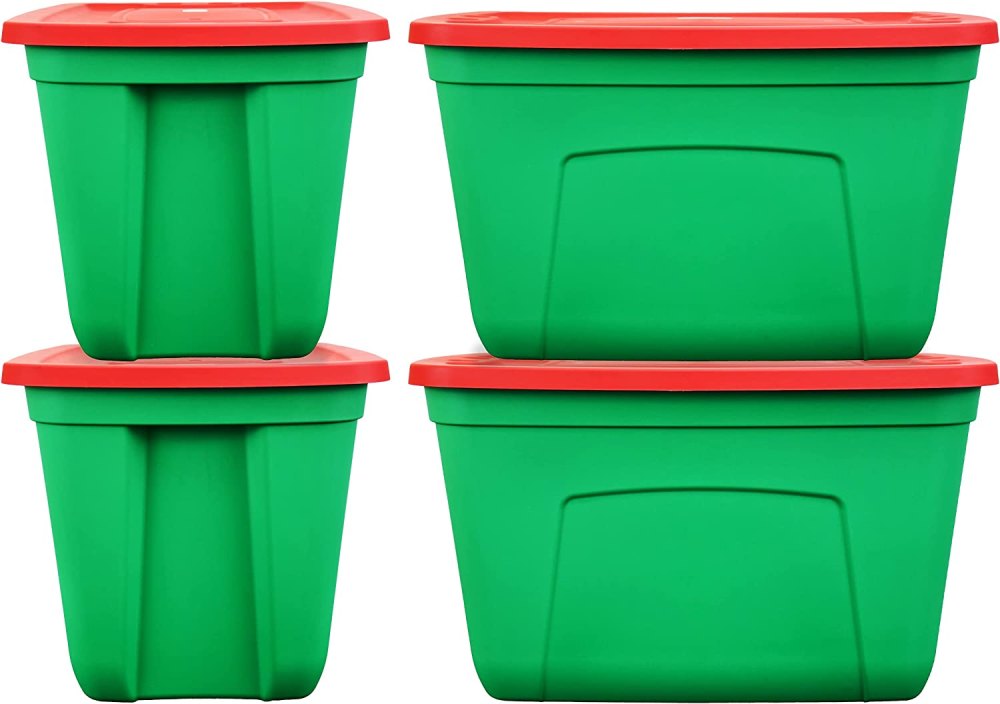 SIMPLYKLEEN 4-Pack Christmas Storage Totes