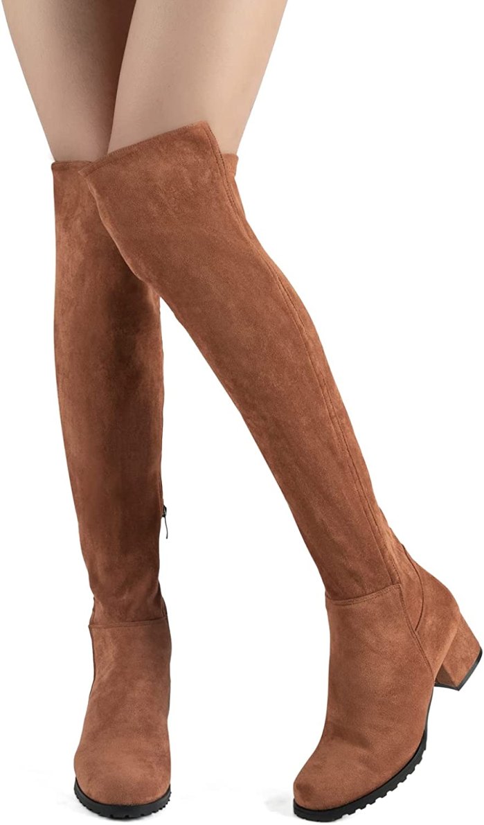 Shoe'N Tale Faux Suede Stretch Over The Knee Thigh High Boots