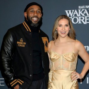 Stephen 'tWitch' Boss Died Days After His 9th Wedding Anniversary With Allison Holker satin gold dress