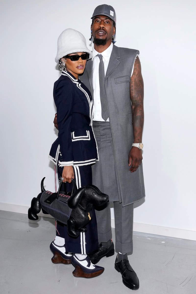 The Hottest Couple Style Moments of 2022- Ciara & Russell Wilson, Plus More - 057 Teyana Taylor and Iman Shumpert Thom Browne Fall 2022 - Front Row, New York, United States - 29 Apr 2022