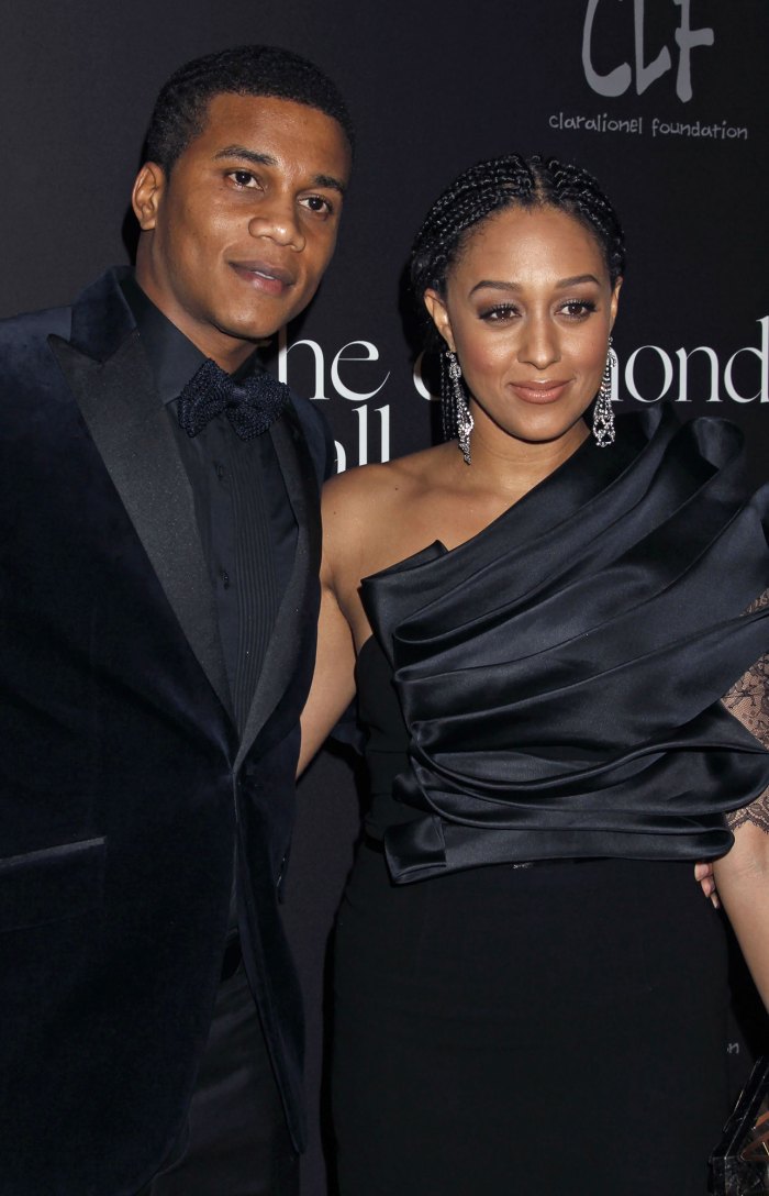 Tia Mowry Is Spending Christmas With Estranged Husband Cory Hardrict After Split: We'll 'Always' Be a Family black satin dress