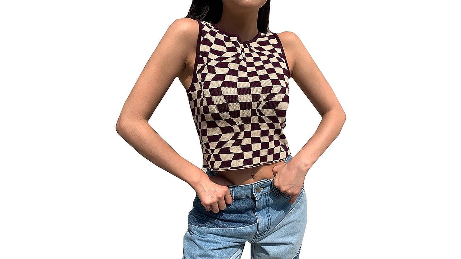 amazon-malianna-checkerboard-top