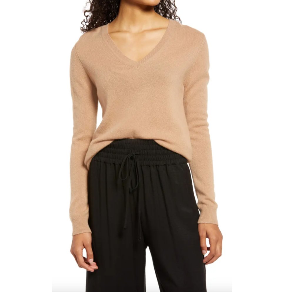 best-cashmere-pieces-nordstrom-v-neck-sweater