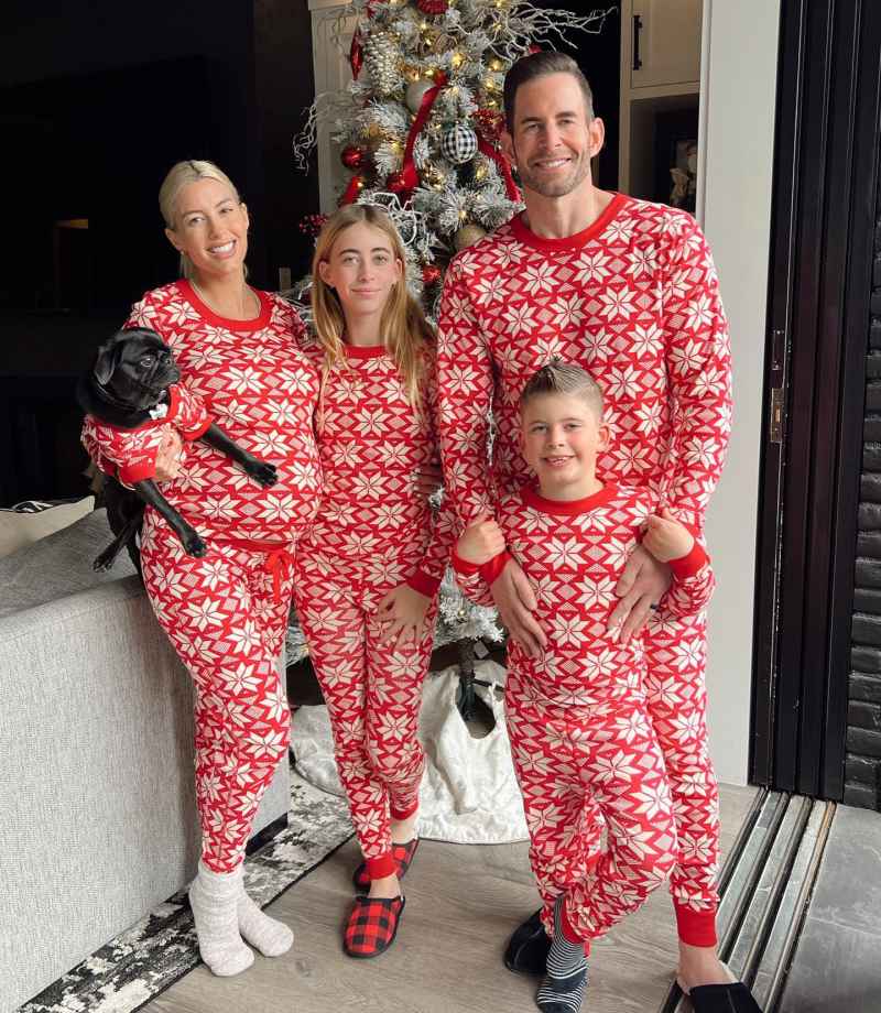 celebrity Tarek and Heather Rae El Moussa Celebs Wearing Matching Holiday Jammies