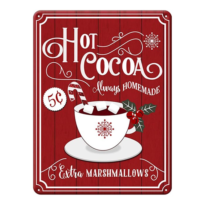 hot cocoa vintage sign