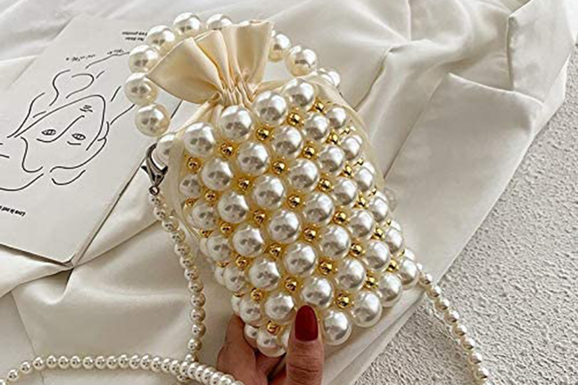 Buy Cutely Embellished Apple Shaped Clutch Purse-gold in Nigeria