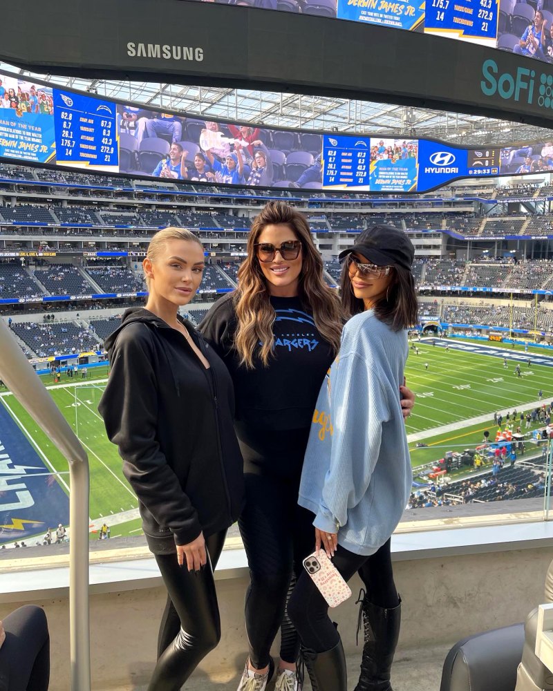 Lala Kent, Scheana Shay and Emily Simpson See Chargers at SoFi Stadium in Los Angeles