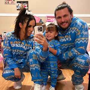 Scheana Shay and Brock Davies Match Daughter Summer With NFL Onesies