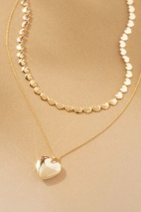 layered heart necklaces
