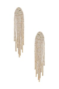 gold-plated crystal earrings