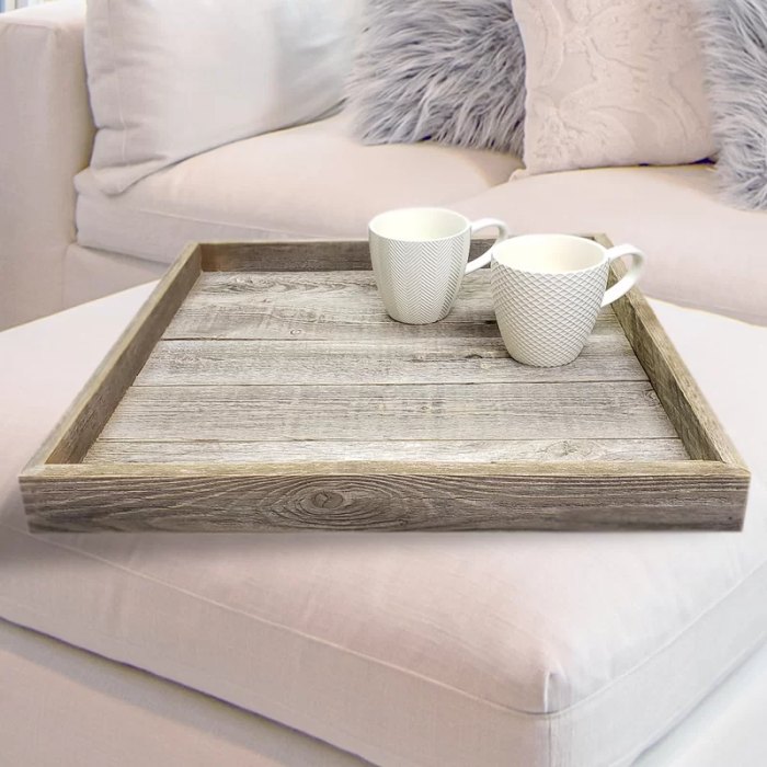 rustic wooden tray