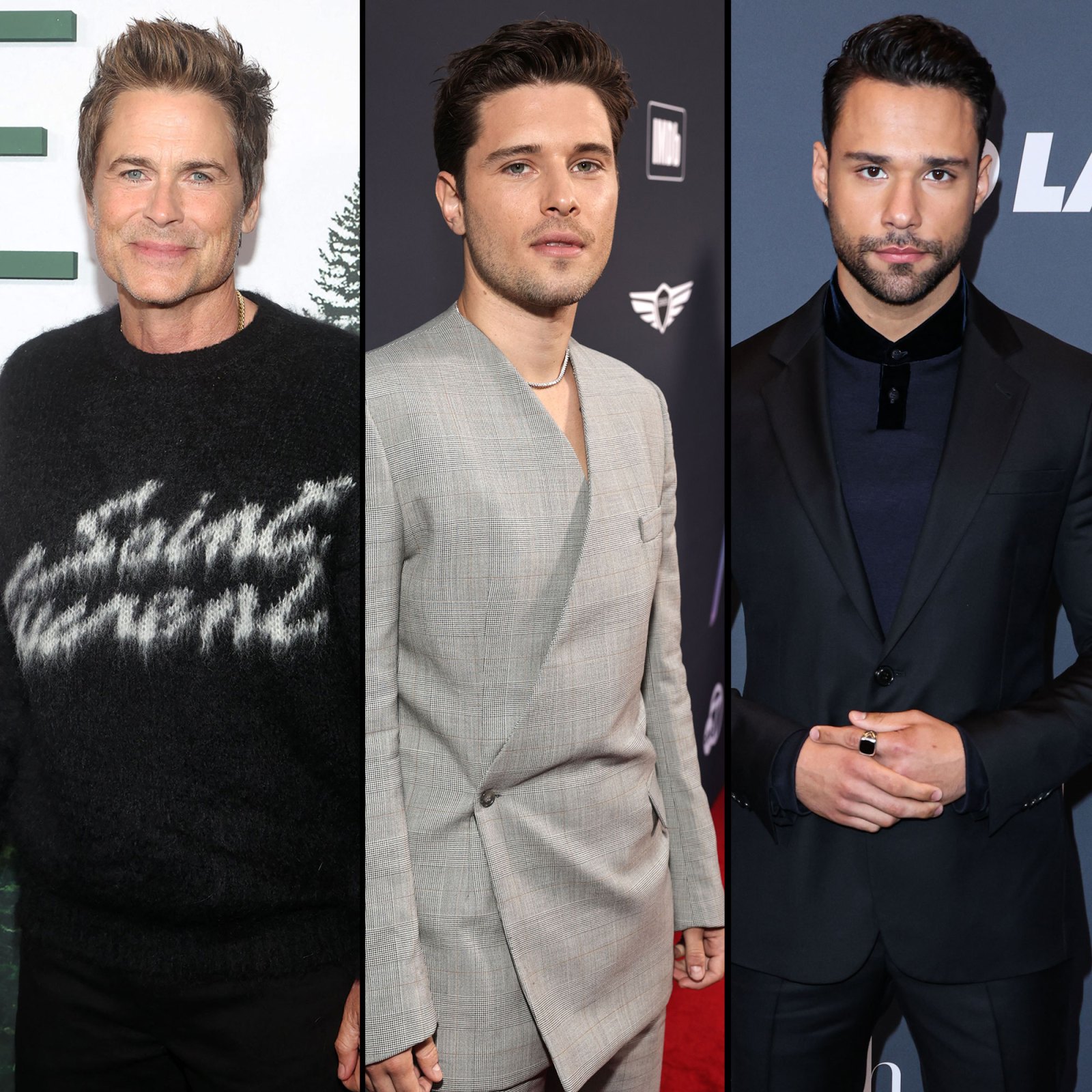'9-1-1: Lone Star' Cast's Dating Histories: Rob Lowe, Ronen Rubinstein and More grey suit