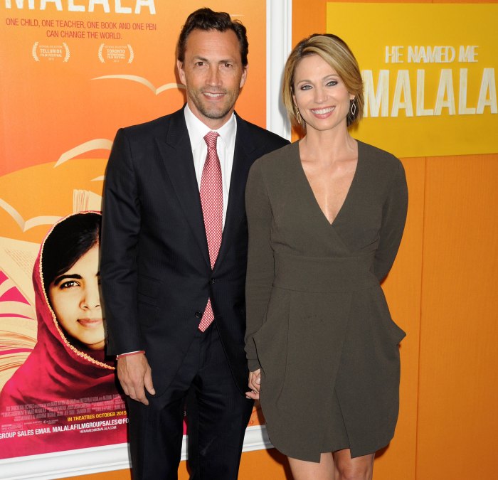 Amy Robach and Andrew Shue Are Attempting to Be Amicable After T.J. Holmes Scandal