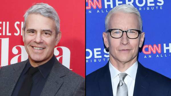 Andy Cohen Calls Anderson Cooper Live on Radio Show to Ask About Ryan Seacrest Dig: 'Didn't See' Him Wave silver tie