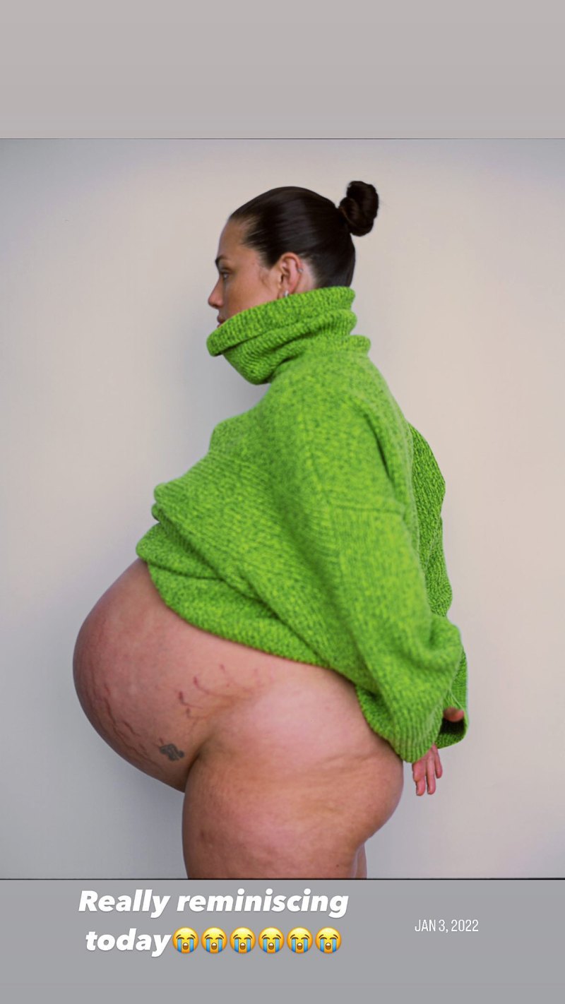 اشلی گراهام ع، های برهنه بارداری را زم، که در انتظار دوقلو بود به اشتراک می گذارد - 837