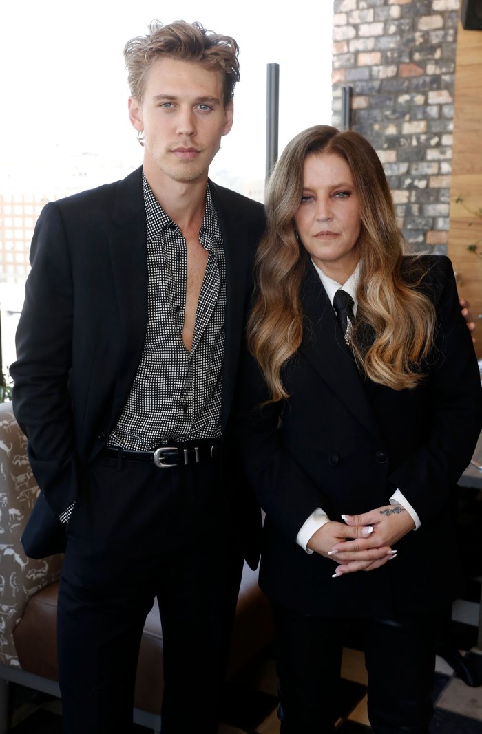 Austin Butler Recalls 'Immediate' Connection With Lisa Marie Presley: 'It's Just Devastating' black suit
