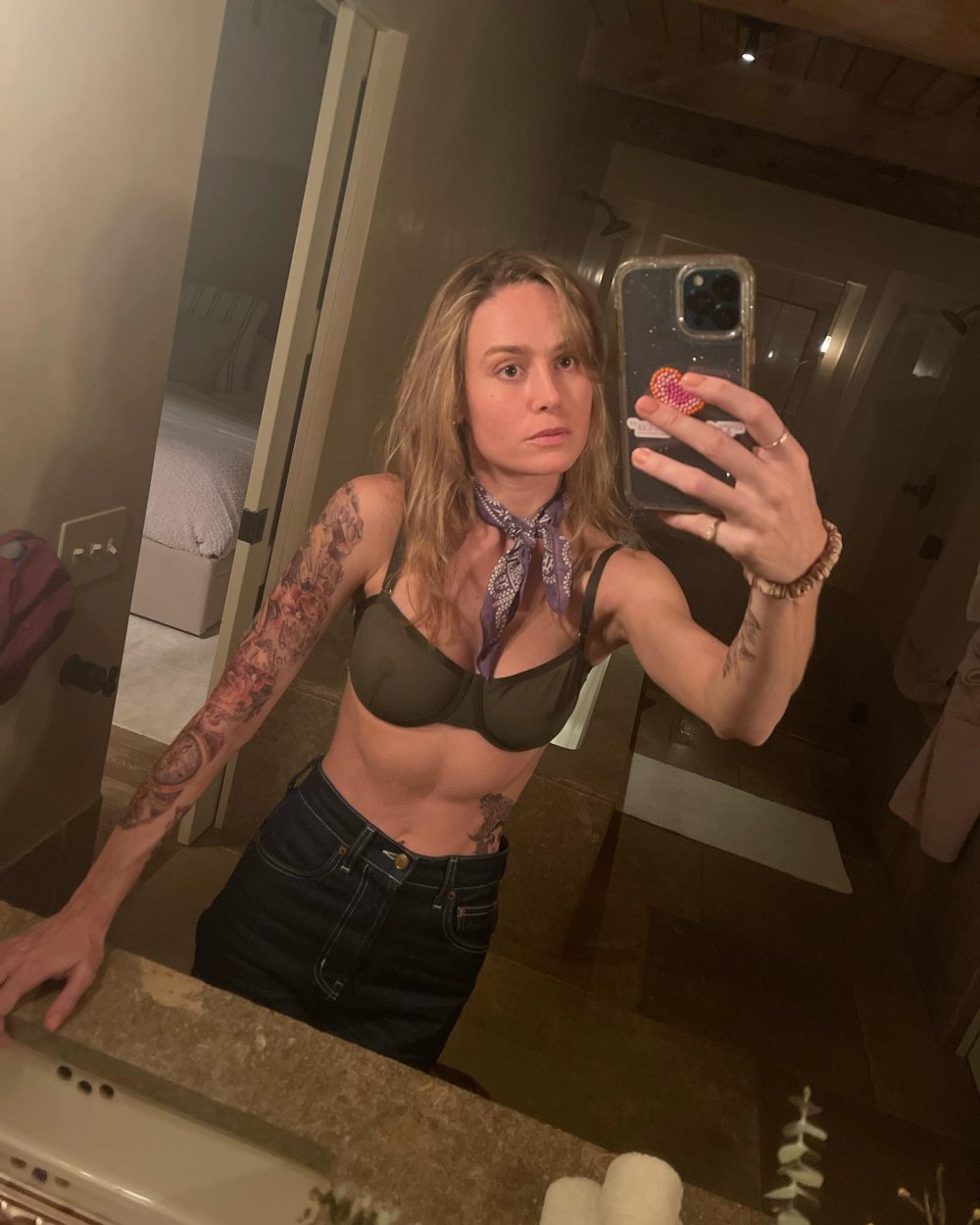 Brie Larson Temporary Tattoo Instagram Pics