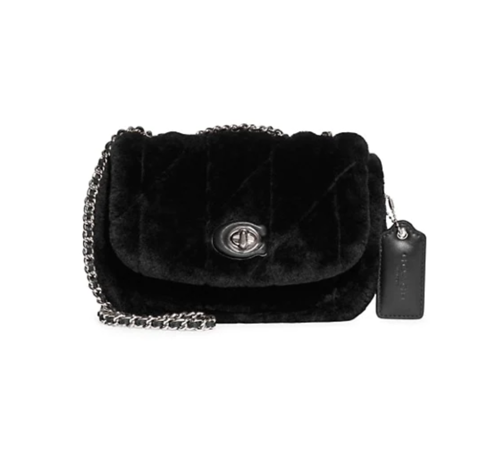 COACH Madison Quilted Pillow Shearling Shoulder Bag