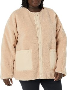Daily Ritual Women's Quilted Reversible Sherpa Jacket